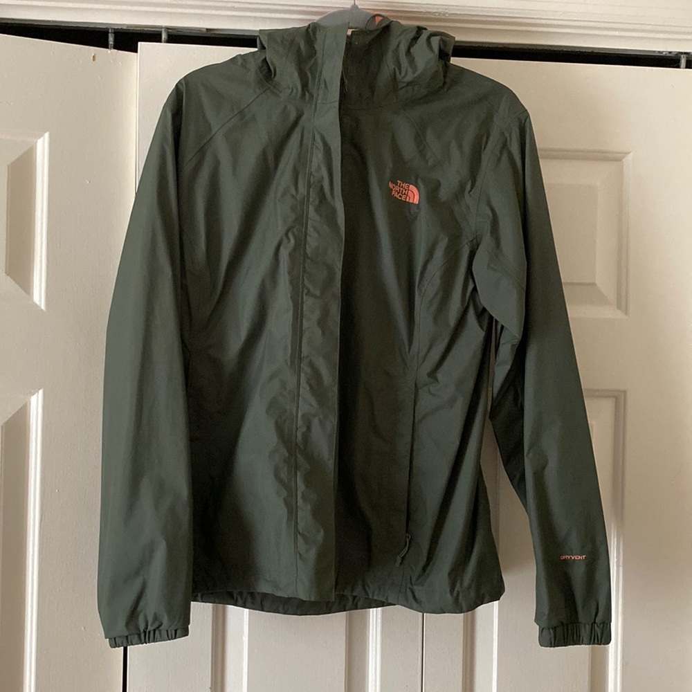 Hunter Green North Face Rain Jacket